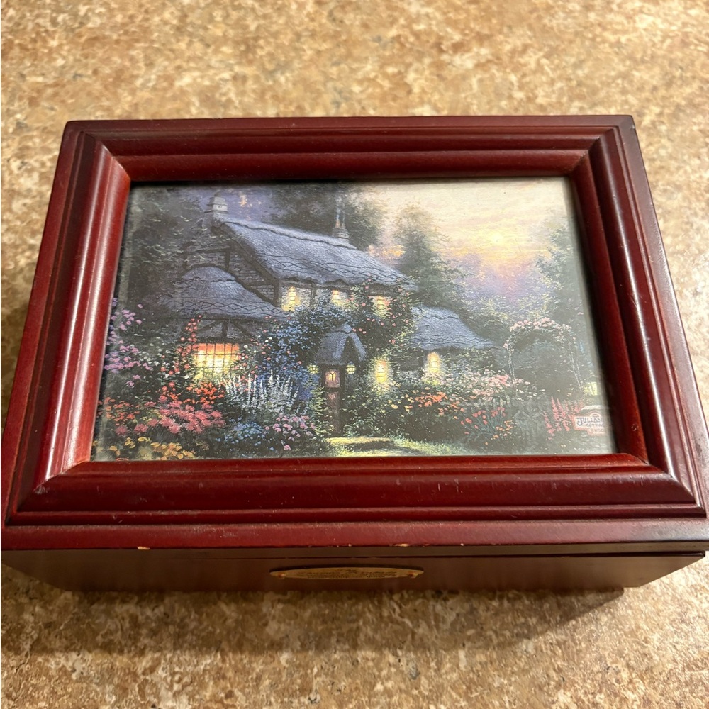 Thomas Kinkade Cottage Jewelry Box